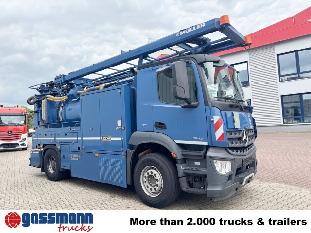 Cestovna čistilica Mercedes-Benz Arocs 1843 L 4x2, Müller Canalmaster ca. 8m³,: slika Cestovna čistilica Mercedes-Benz Arocs 1843 L 4x2, Müller Canalmaster ca. 8m³,