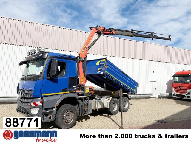 Mercedes-Benz Arocs 2643 K 6x4, Kran Palfinger PK13001-K B, - Kiper, Kamion s kranom: slika Mercedes-Benz Arocs 2643 K 6x4, Kran Palfinger PK13001-K B, - Kiper, Kamion s kranom Mercedes-Benz Arocs 2643 K 6x4, Kran Palfinger PK13001-K B, - Kiper, Kamion s kranom: slika Mercedes-Benz Arocs 2643 K 6x4, Kran Palfinger PK13001-K B, - Kiper, Kamion s kranom