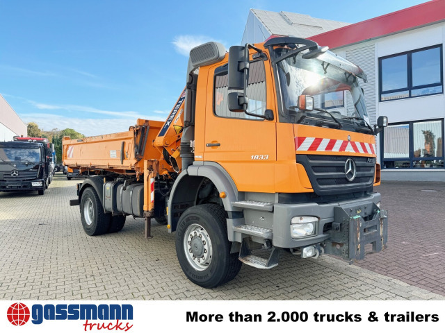 Kiper, Kamion s kranom Mercedes-Benz Axor 1833 AK 4x4, Winterdienstausstattung, Kran: slika Kiper, Kamion s kranom Mercedes-Benz Axor 1833 AK 4x4, Winterdienstausstattung, Kran