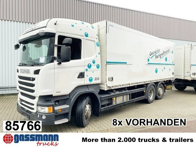Scania R450 LB 6x2-4 Getränkekoffer, Retarder, - Kamion sandučar: slika Scania R450 LB 6x2-4 Getränkekoffer, Retarder, - Kamion sandučar Scania R450 LB 6x2-4 Getränkekoffer, Retarder, - Kamion sandučar: slika Scania R450 LB 6x2-4 Getränkekoffer, Retarder, - Kamion sandučar