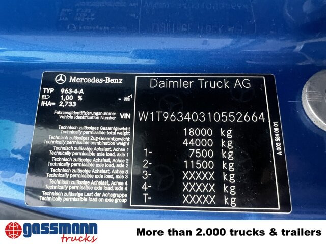 Mercedes-Benz Actros 1843 LS 4x4 HAD, HydroDrive, MirrorCam, - Tegljač: slika Mercedes-Benz Actros 1843 LS 4x4 HAD, HydroDrive, MirrorCam, - Tegljač Mercedes-Benz Actros 1843 LS 4x4 HAD, HydroDrive, MirrorCam, - Tegljač: slika Mercedes-Benz Actros 1843 LS 4x4 HAD, HydroDrive, MirrorCam, - Tegljač