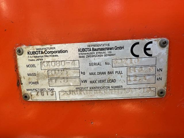 Kubota KX 080-4 mit Powertilt - Mini bager: slika Kubota KX 080-4 mit Powertilt - Mini bager Kubota KX 080-4 mit Powertilt - Mini bager: slika Kubota KX 080-4 mit Powertilt - Mini bager