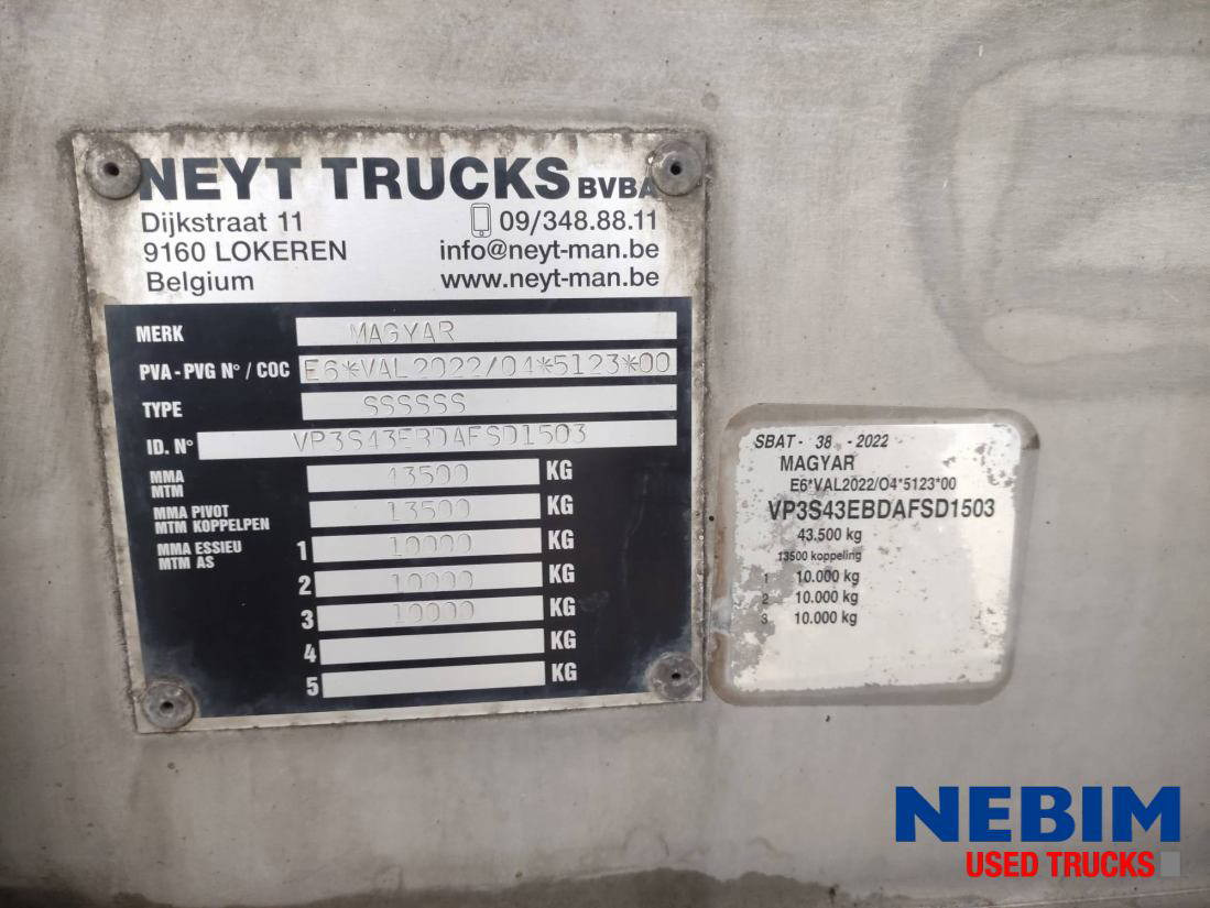 Magyar S43EBD Milk tank - 34.000ltr - Poluprikolica cisterna: slika Magyar S43EBD Milk tank - 34.000ltr - Poluprikolica cisterna Magyar S43EBD Milk tank - 34.000ltr - Poluprikolica cisterna: slika Magyar S43EBD Milk tank - 34.000ltr - Poluprikolica cisterna