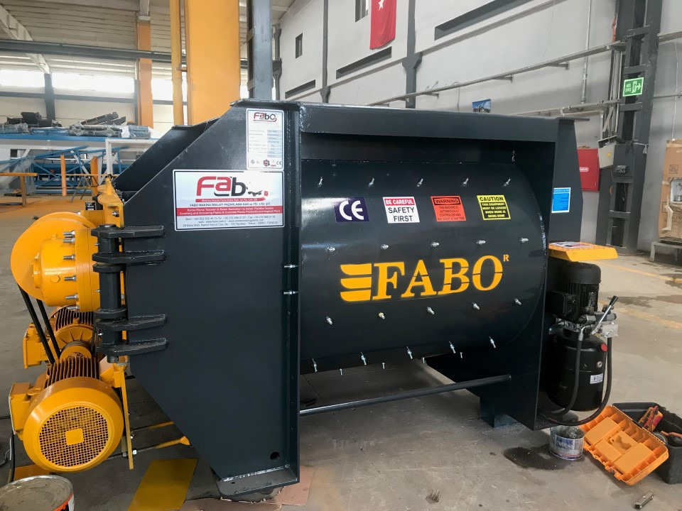 FABO twin shaft mixer - Mješalica za beton: slika FABO twin shaft mixer - Mješalica za beton FABO twin shaft mixer - Mješalica za beton: slika FABO twin shaft mixer - Mješalica za beton