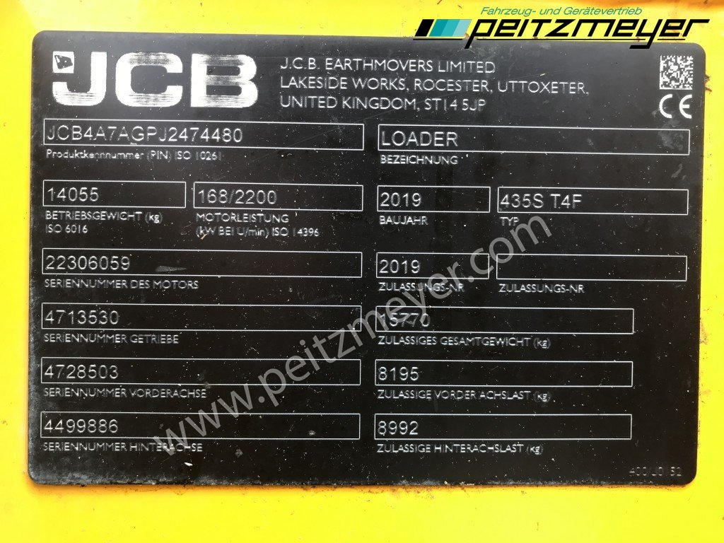 Utovarivač na kotačima JCB RADLADER 435 S: slika Utovarivač na kotačima JCB RADLADER 435 S