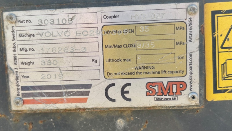 SMP NTP20 B27 S2 - Brza spojka za Bager: slika SMP NTP20 B27 S2 - Brza spojka za Bager SMP NTP20 B27 S2 - Brza spojka za Bager: slika SMP NTP20 B27 S2 - Brza spojka za Bager