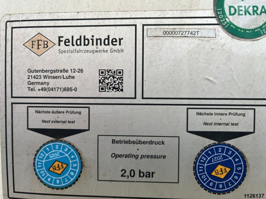 FELDBINDER Silo für Staub und Rieselgüter EUT 40.3 Auflieger Zement 40m³, Lenkachse - Silos poluprikolica: slika FELDBINDER Silo für Staub und Rieselgüter EUT 40.3 Auflieger Zement 40m³, Lenkachse - Silos poluprikolica FELDBINDER Silo für Staub und Rieselgüter EUT 40.3 Auflieger Zement 40m³, Lenkachse - Silos poluprikolica: slika FELDBINDER Silo für Staub und Rieselgüter EUT 40.3 Auflieger Zement 40m³, Lenkachse - Silos poluprikolica