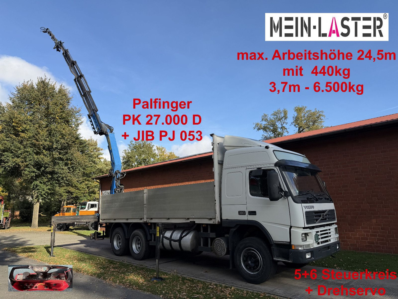 Volvo FM12 380 PK 27000D 24,5m 5+6 Deutscher LKW - Kamion s kranom: slika Volvo FM12 380 PK 27000D 24,5m 5+6 Deutscher LKW - Kamion s kranom Volvo FM12 380 PK 27000D 24,5m 5+6 Deutscher LKW - Kamion s kranom: slika Volvo FM12 380 PK 27000D 24,5m 5+6 Deutscher LKW - Kamion s kranom