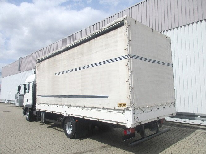 Kamion s kranom, Kamion s ceradom MAN TGL 12.240 BL 4x2 TGL 12.240BL 4x2, mit Kran Hiab 088 mit Funk: slika Kamion s kranom, Kamion s ceradom MAN TGL 12.240 BL 4x2 TGL 12.240BL 4x2, mit Kran Hiab 088 mit Funk