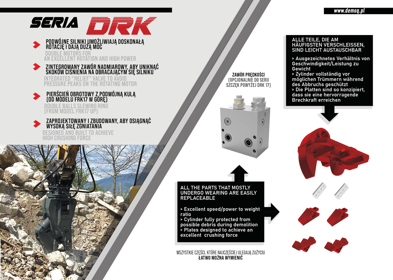DEMOQ DRK21 Hydraulic Rotating Pulveriser Crusher 2000 KG - Škare za rušenje za Bager: slika DEMOQ DRK21 Hydraulic Rotating Pulveriser Crusher 2000 KG - Škare za rušenje za Bager DEMOQ DRK21 Hydraulic Rotating Pulveriser Crusher 2000 KG - Škare za rušenje za Bager: slika DEMOQ DRK21 Hydraulic Rotating Pulveriser Crusher 2000 KG - Škare za rušenje za Bager