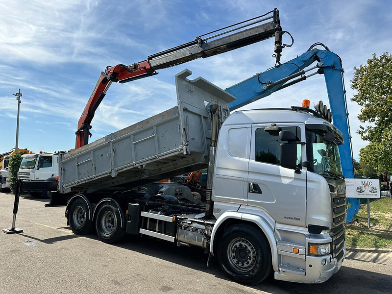 Kiper, Kamion s kranom Scania R520 6x4 TIPPER + CRANE PALFINGER PK 15002 A - TRACTOR UNIT - RETARDER - *FULL AIR* - EUR 6 - BE TRUCK: slika Kiper, Kamion s kranom Scania R520 6x4 TIPPER + CRANE PALFINGER PK 15002 A - TRACTOR UNIT - RETARDER - *FULL AIR* - EUR 6 - BE TRUCK