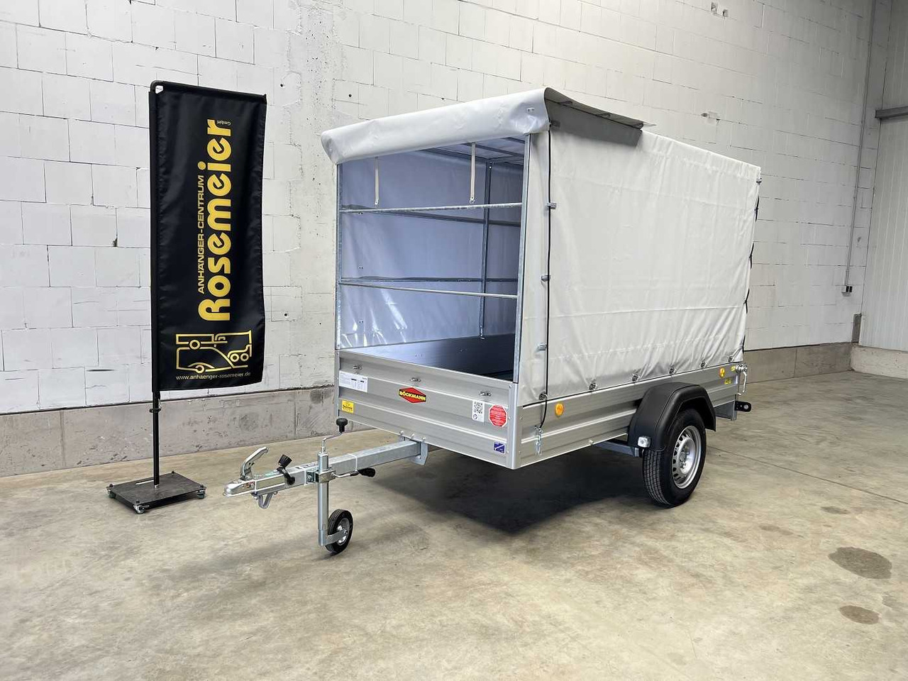 Novi Auto prikolica BOECKMANN TL-AL 2513/75 Plane Kastenanhänger ungebremst: slika Novi Auto prikolica BOECKMANN TL-AL 2513/75 Plane Kastenanhänger ungebremst