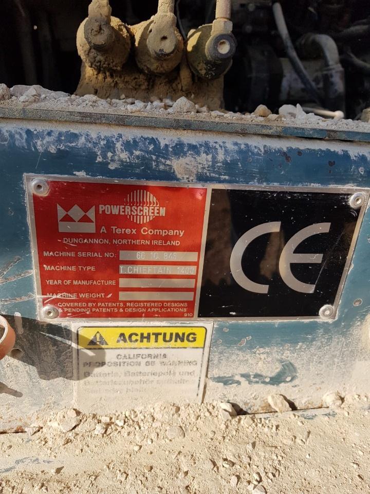 Powerscreen Chieftain 1400 - Screener: slika Powerscreen Chieftain 1400 - Screener Powerscreen Chieftain 1400 - Screener: slika Powerscreen Chieftain 1400 - Screener