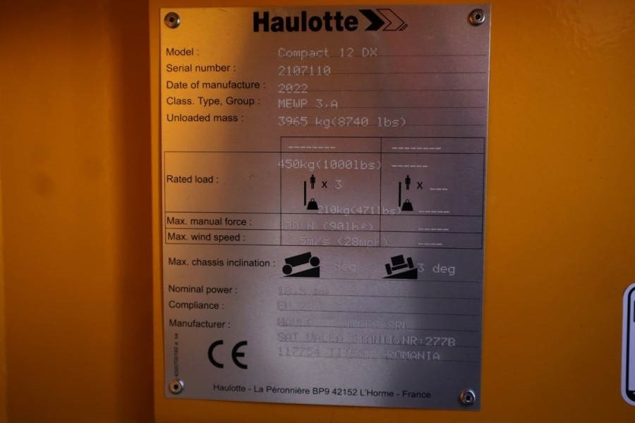 Škarasta podizna platforma Haulotte Compact 12DX Valid Inspection, *Guarantee! Diesel,: slika Škarasta podizna platforma Haulotte Compact 12DX Valid Inspection, *Guarantee! Diesel,