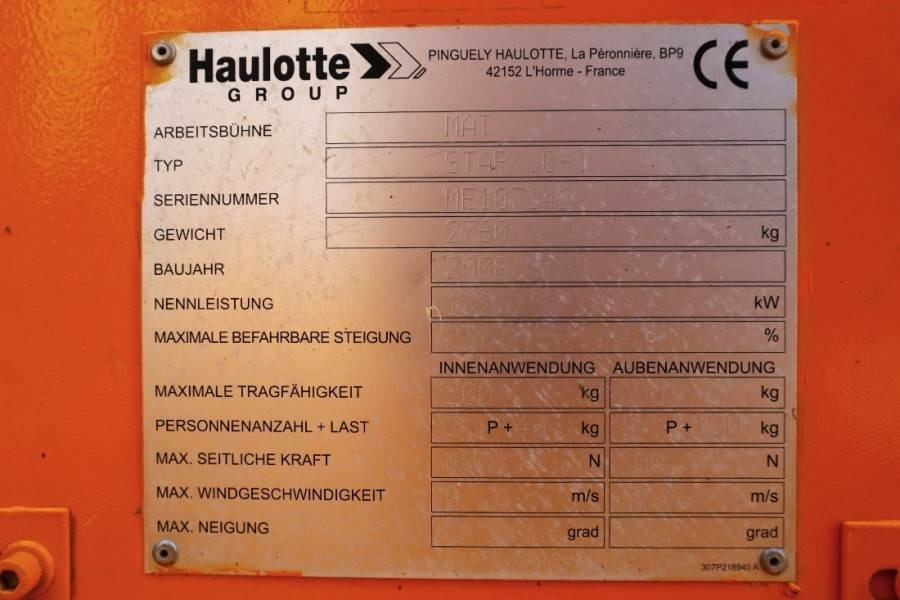 Zglobni krak Haulotte Star 10AC Electric, 10m Working Height, 3m Reach,: slika Zglobni krak Haulotte Star 10AC Electric, 10m Working Height, 3m Reach,