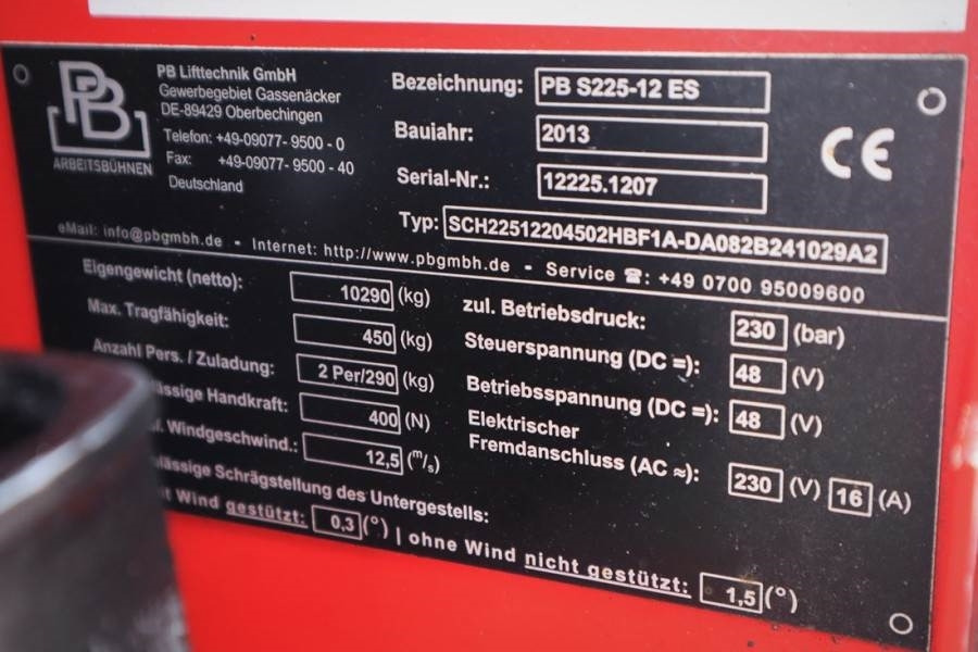 Škarasta podizna platforma PB LIFT S225-12ES Electric, 4x2 Drive, 22.5m Working: slika Škarasta podizna platforma PB LIFT S225-12ES Electric, 4x2 Drive, 22.5m Working Škarasta podizna platforma PB LIFT S225-12ES Electric, 4x2 Drive, 22.5m Working: slika Škarasta podizna platforma PB LIFT S225-12ES Electric, 4x2 Drive, 22.5m Working