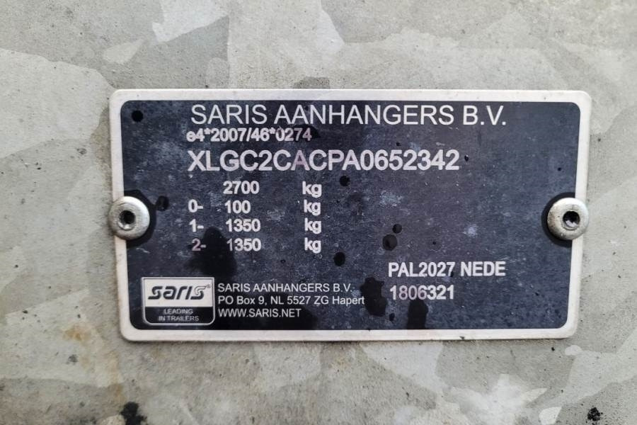 Saris C2700 2 Axel Trailer, Maximum payload: 2045 kg, In - Auto prikolica: slika Saris C2700 2 Axel Trailer, Maximum payload: 2045 kg, In - Auto prikolica Saris C2700 2 Axel Trailer, Maximum payload: 2045 kg, In - Auto prikolica: slika Saris C2700 2 Axel Trailer, Maximum payload: 2045 kg, In - Auto prikolica