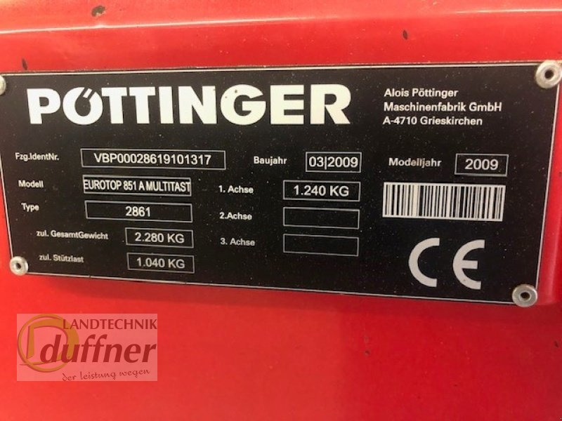 Pöttinger Eurotop 851 - Prevrtač sijena/ Grabulje: slika Pöttinger Eurotop 851 - Prevrtač sijena/ Grabulje Pöttinger Eurotop 851 - Prevrtač sijena/ Grabulje: slika Pöttinger Eurotop 851 - Prevrtač sijena/ Grabulje