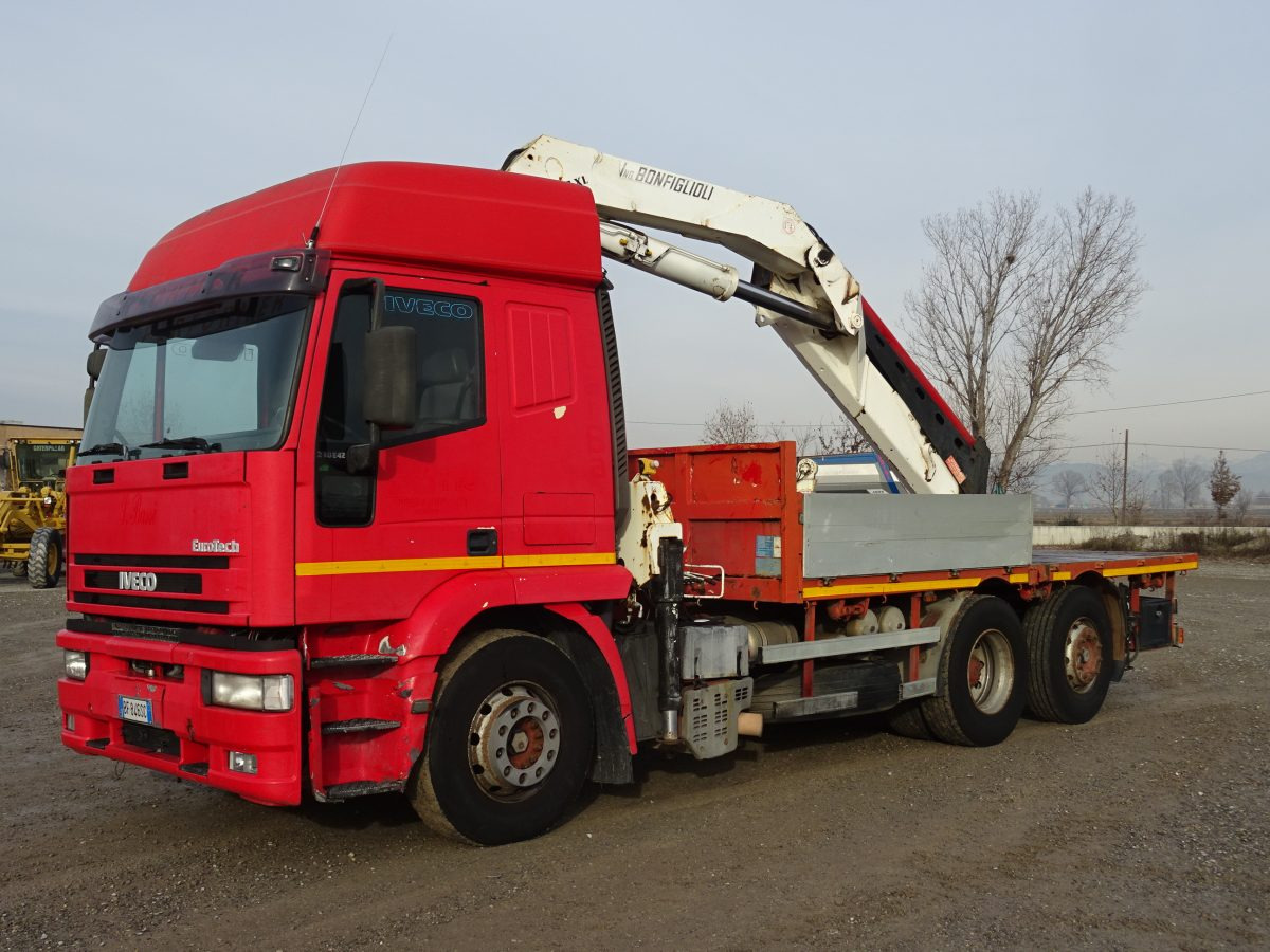 IVECO EUROSTAR 240E42 BONFIGLIOLI P30500XL - Kamion s otvorenim sandukom, Kamion s kranom: slika IVECO EUROSTAR 240E42 BONFIGLIOLI P30500XL - Kamion s otvorenim sandukom, Kamion s kranom IVECO EUROSTAR 240E42 BONFIGLIOLI P30500XL - Kamion s otvorenim sandukom, Kamion s kranom: slika IVECO EUROSTAR 240E42 BONFIGLIOLI P30500XL - Kamion s otvorenim sandukom, Kamion s kranom