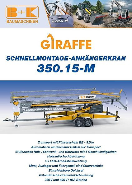 Giraffe 350.15-M - Mini kran: slika Giraffe 350.15-M - Mini kran Giraffe 350.15-M - Mini kran: slika Giraffe 350.15-M - Mini kran