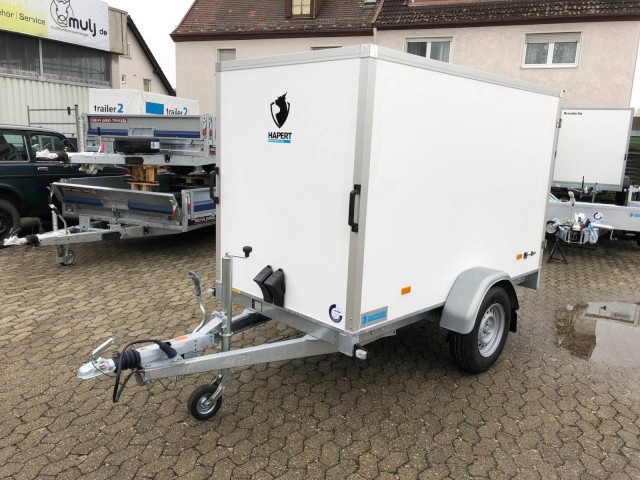 Hapert Sapphire L-1 250x130x150cm, ZG 1,35 to., Koffer Türe - Prikolica sa zatvorenim sandukom: slika Hapert Sapphire L-1 250x130x150cm, ZG 1,35 to., Koffer Türe - Prikolica sa zatvorenim sandukom Hapert Sapphire L-1 250x130x150cm, ZG 1,35 to., Koffer Türe - Prikolica sa zatvorenim sandukom: slika Hapert Sapphire L-1 250x130x150cm, ZG 1,35 to., Koffer Türe - Prikolica sa zatvorenim sandukom