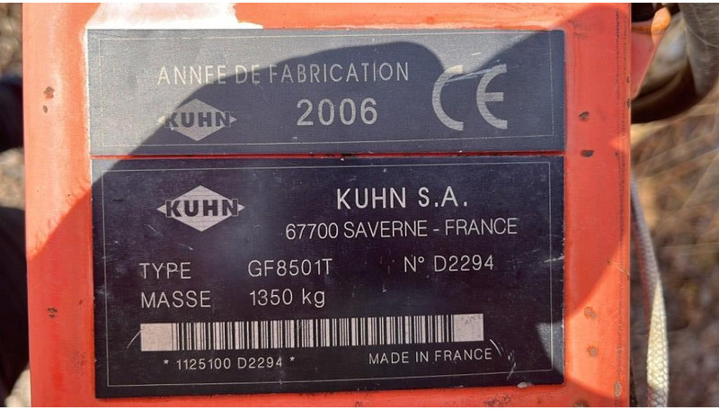 Kuhn GF 8501 T - Prevrtač sijena/ Grabulje: slika Kuhn GF 8501 T - Prevrtač sijena/ Grabulje Kuhn GF 8501 T - Prevrtač sijena/ Grabulje: slika Kuhn GF 8501 T - Prevrtač sijena/ Grabulje
