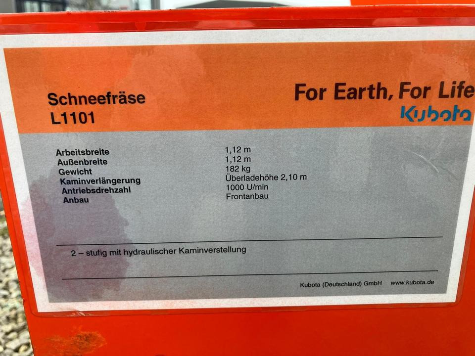 Kubota Kova Anbau-Schneefräse L1101 WA für Kleintraktor 1,12m - Freza za snijeg: slika Kubota Kova Anbau-Schneefräse L1101 WA für Kleintraktor 1,12m - Freza za snijeg Kubota Kova Anbau-Schneefräse L1101 WA für Kleintraktor 1,12m - Freza za snijeg: slika Kubota Kova Anbau-Schneefräse L1101 WA für Kleintraktor 1,12m - Freza za snijeg