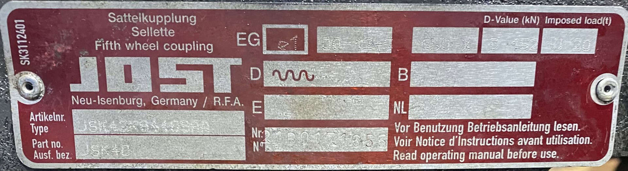 Ralla Jost Volvo E5 - Sedlo za Prikolica: slika Ralla Jost Volvo E5 - Sedlo za Prikolica Ralla Jost Volvo E5 - Sedlo za Prikolica: slika Ralla Jost Volvo E5 - Sedlo za Prikolica