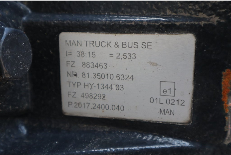 MAN HY-1344-03 38/15 - Stražnja osovina za Kamion: slika MAN HY-1344-03 38/15 - Stražnja osovina za Kamion MAN HY-1344-03 38/15 - Stražnja osovina za Kamion: slika MAN HY-1344-03 38/15 - Stražnja osovina za Kamion