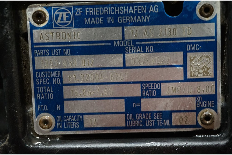 ZF 12AS2130DD TGS 81.32004-6257 - Mjenjač za Kamion: slika ZF 12AS2130DD TGS 81.32004-6257 - Mjenjač za Kamion ZF 12AS2130DD TGS 81.32004-6257 - Mjenjač za Kamion: slika ZF 12AS2130DD TGS 81.32004-6257 - Mjenjač za Kamion