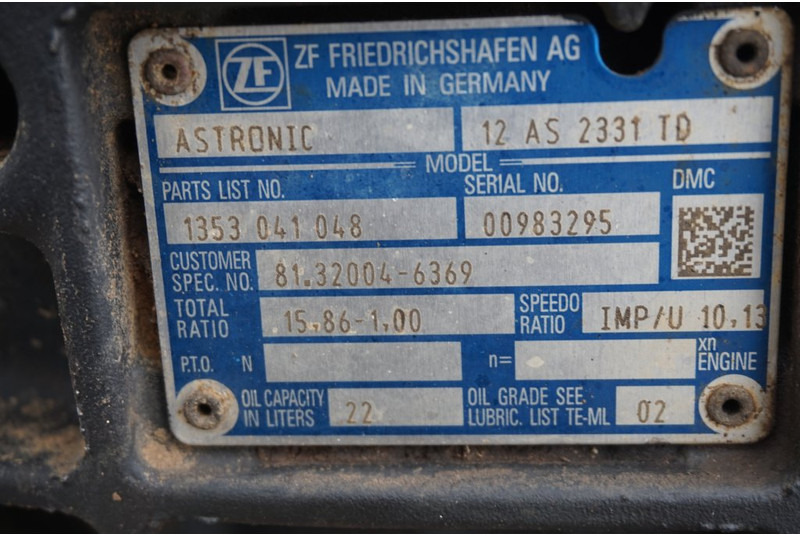 ZF 12AS2131DD+INT3 81.32004-6369 - Mjenjač za Kamion: slika ZF 12AS2131DD+INT3 81.32004-6369 - Mjenjač za Kamion ZF 12AS2131DD+INT3 81.32004-6369 - Mjenjač za Kamion: slika ZF 12AS2131DD+INT3 81.32004-6369 - Mjenjač za Kamion