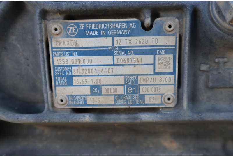 ZF 12TX2620DD 81.32004-6407 - Mjenjač za Kamion: slika ZF 12TX2620DD 81.32004-6407 - Mjenjač za Kamion ZF 12TX2620DD 81.32004-6407 - Mjenjač za Kamion: slika ZF 12TX2620DD 81.32004-6407 - Mjenjač za Kamion