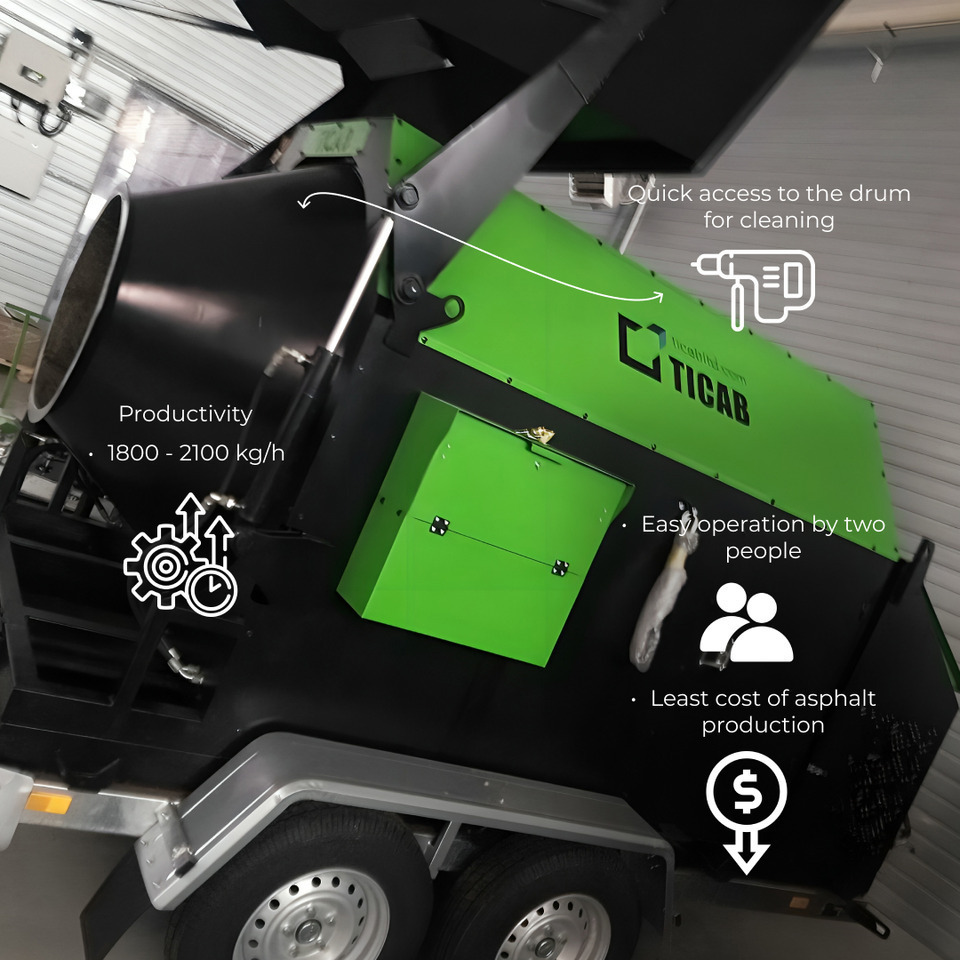 TICAB New Mini-asphalt plant, Asphalt Recycler, Manufacturer, 2.0 t per hour - Asfaltno postrojenje: slika TICAB New Mini-asphalt plant, Asphalt Recycler, Manufacturer, 2.0 t per hour - Asfaltno postrojenje TICAB New Mini-asphalt plant, Asphalt Recycler, Manufacturer, 2.0 t per hour - Asfaltno postrojenje: slika TICAB New Mini-asphalt plant, Asphalt Recycler, Manufacturer, 2.0 t per hour - Asfaltno postrojenje