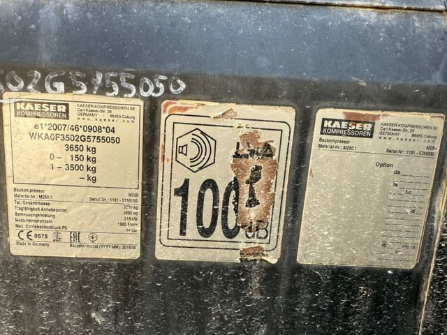 Kaeser M250 Kompressor, Anhänger trailer, 14bar - Zračni kompresor: slika Kaeser M250 Kompressor, Anhänger trailer, 14bar - Zračni kompresor Kaeser M250 Kompressor, Anhänger trailer, 14bar - Zračni kompresor: slika Kaeser M250 Kompressor, Anhänger trailer, 14bar - Zračni kompresor