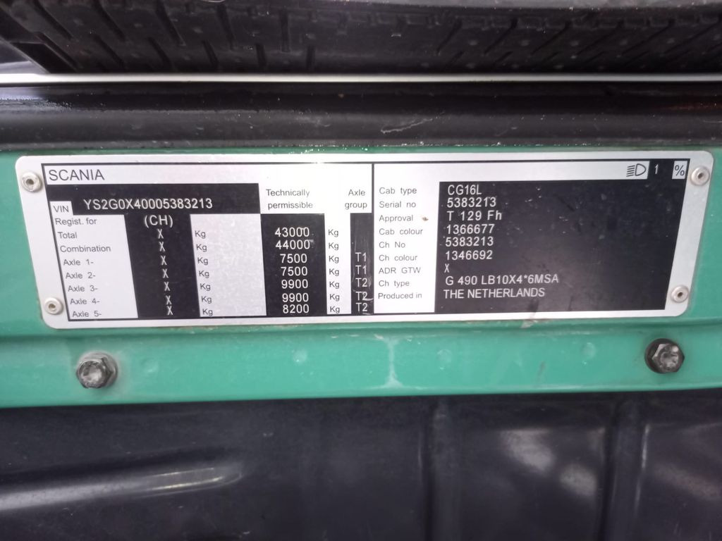 Zakup Scania G490 10x4, E6, Fahrgestell  Scania G490 10x4, E6, Fahrgestell: slika Zakup Scania G490 10x4, E6, Fahrgestell  Scania G490 10x4, E6, Fahrgestell