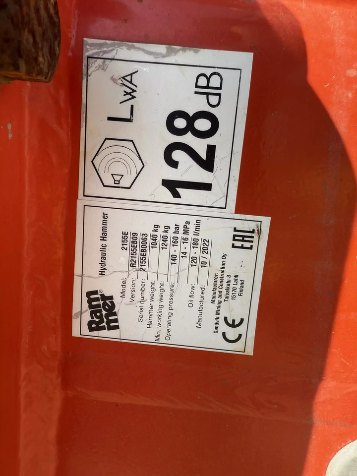 2022 Rammer 2155E - Hidraulični čekić: slika 2022 Rammer 2155E - Hidraulični čekić 2022 Rammer 2155E - Hidraulični čekić: slika 2022 Rammer 2155E - Hidraulični čekić