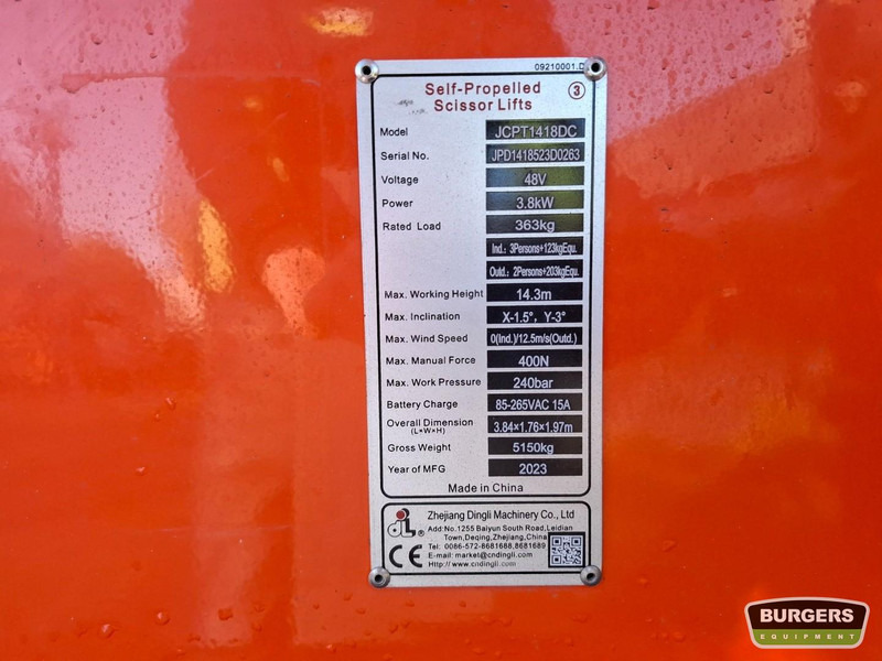 Dingli JCPT1418DC - Škarasta podizna platforma: slika Dingli JCPT1418DC - Škarasta podizna platforma Dingli JCPT1418DC - Škarasta podizna platforma: slika Dingli JCPT1418DC - Škarasta podizna platforma