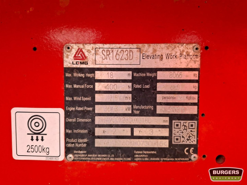 LGMG SR1623D (SR5390D) - Škarasta podizna platforma: slika LGMG SR1623D (SR5390D) - Škarasta podizna platforma LGMG SR1623D (SR5390D) - Škarasta podizna platforma: slika LGMG SR1623D (SR5390D) - Škarasta podizna platforma