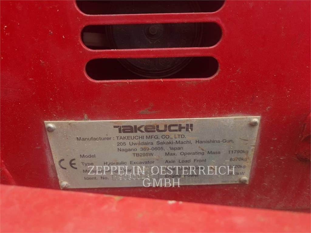 Bager gusjeničar Takeuchi TB295W: slika Bager gusjeničar Takeuchi TB295W