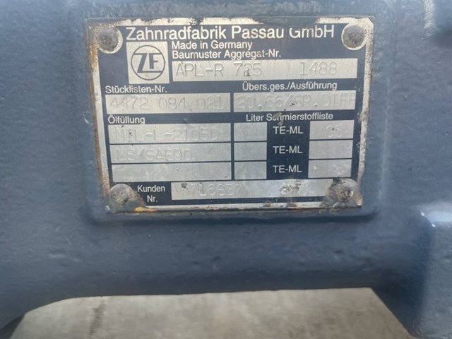 Liebherr L506 Stereo Most napędowy ZF APL-R 725 / 4472484024C / 4472434025A - Osovina i dijelovi za Građevinski strojevi: slika Liebherr L506 Stereo Most napędowy ZF APL-R 725 / 4472484024C / 4472434025A - Osovina i dijelovi za Građevinski strojevi Liebherr L506 Stereo Most napędowy ZF APL-R 725 / 4472484024C / 4472434025A - Osovina i dijelovi za Građevinski strojevi: slika Liebherr L506 Stereo Most napędowy ZF APL-R 725 / 4472484024C / 4472434025A - Osovina i dijelovi za Građevinski strojevi
