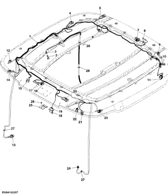 RE583698 John Deere 8345R - Wiązka przewodów dachu - Kabeli/ Ožičenje za Traktor: slika RE583698 John Deere 8345R - Wiązka przewodów dachu - Kabeli/ Ožičenje za Traktor RE583698 John Deere 8345R - Wiązka przewodów dachu - Kabeli/ Ožičenje za Traktor: slika RE583698 John Deere 8345R - Wiązka przewodów dachu - Kabeli/ Ožičenje za Traktor