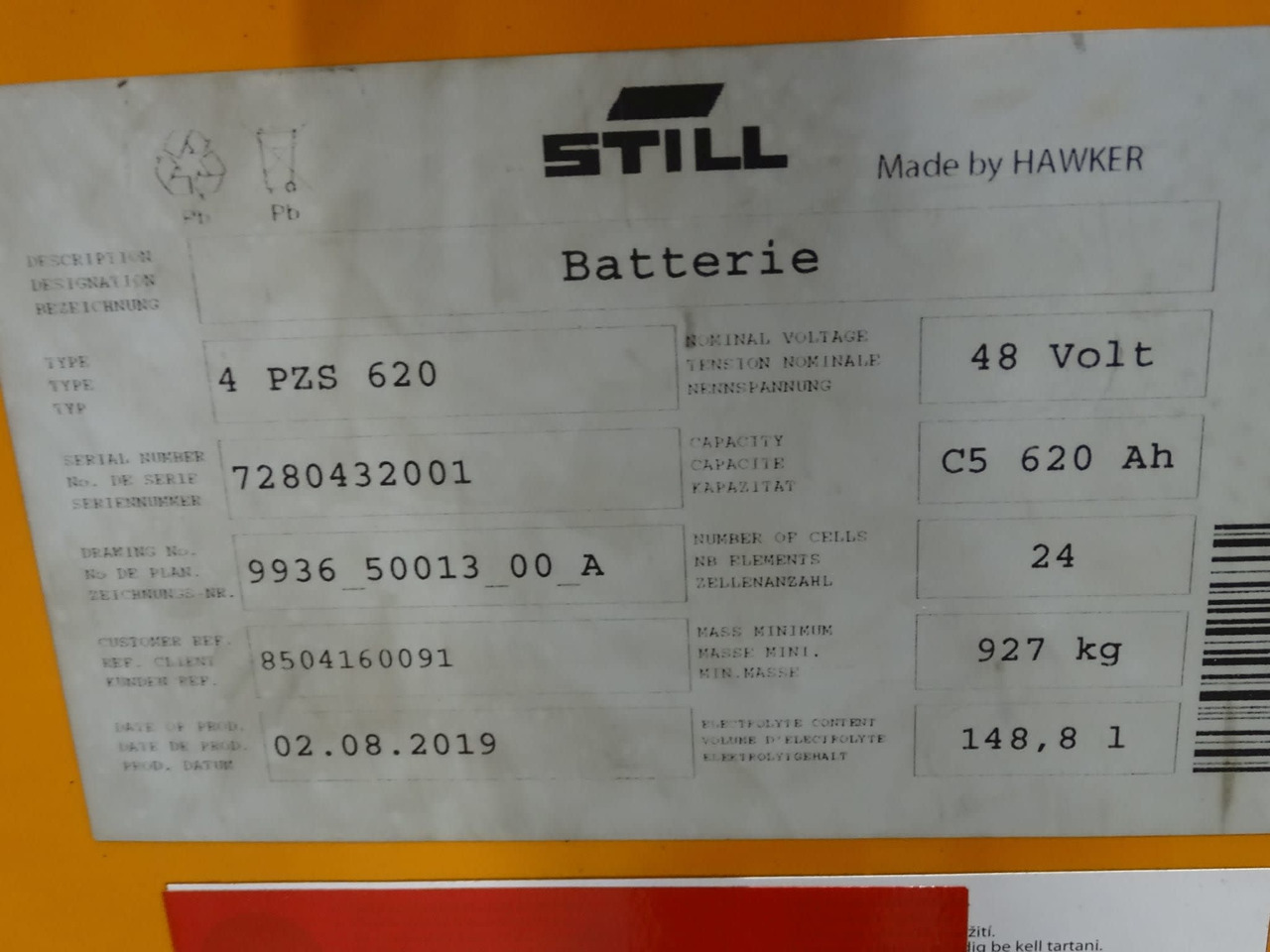 Battery Package 2 pieces - Akumulator za Oprema za rukovanje materijalima: slika Battery Package 2 pieces - Akumulator za Oprema za rukovanje materijalima Battery Package 2 pieces - Akumulator za Oprema za rukovanje materijalima: slika Battery Package 2 pieces - Akumulator za Oprema za rukovanje materijalima