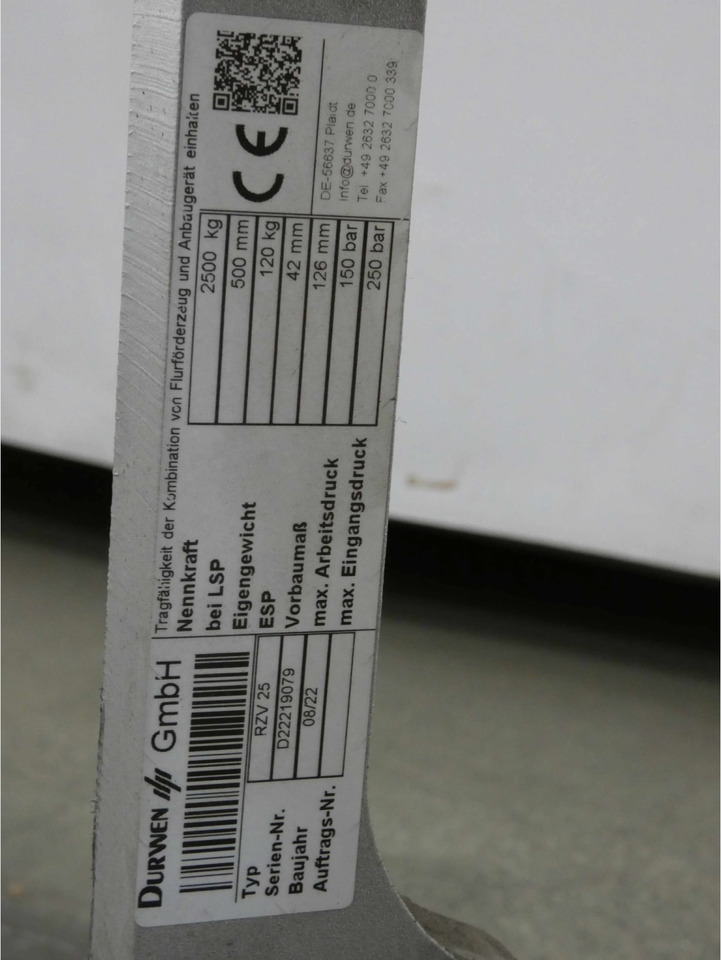 Durwen RZV25 - Priključak za Oprema za rukovanje materijalima: slika Durwen RZV25 - Priključak za Oprema za rukovanje materijalima Durwen RZV25 - Priključak za Oprema za rukovanje materijalima: slika Durwen RZV25 - Priključak za Oprema za rukovanje materijalima