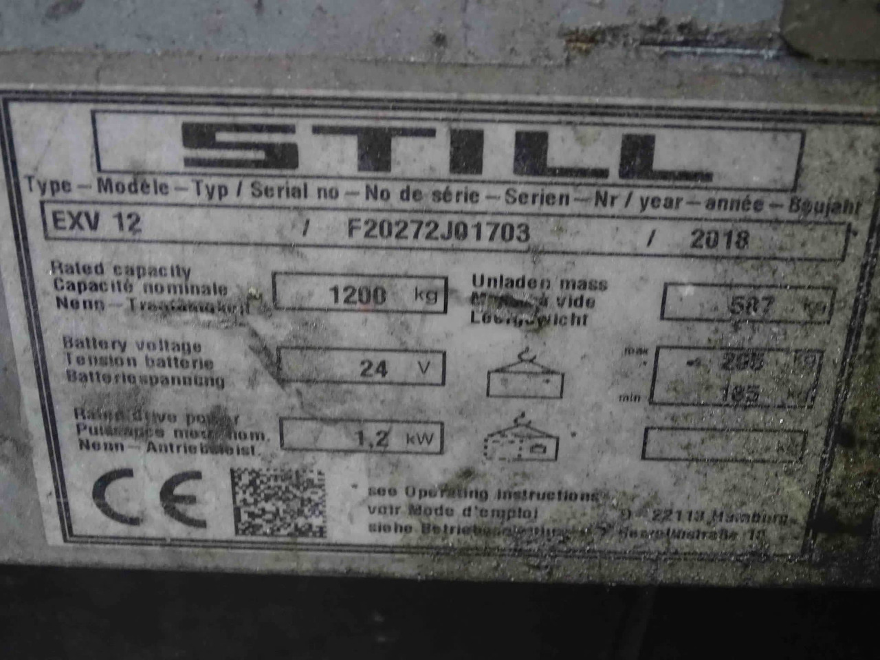 STILL EXV12 - Slagač stoga: slika STILL EXV12 - Slagač stoga STILL EXV12 - Slagač stoga: slika STILL EXV12 - Slagač stoga