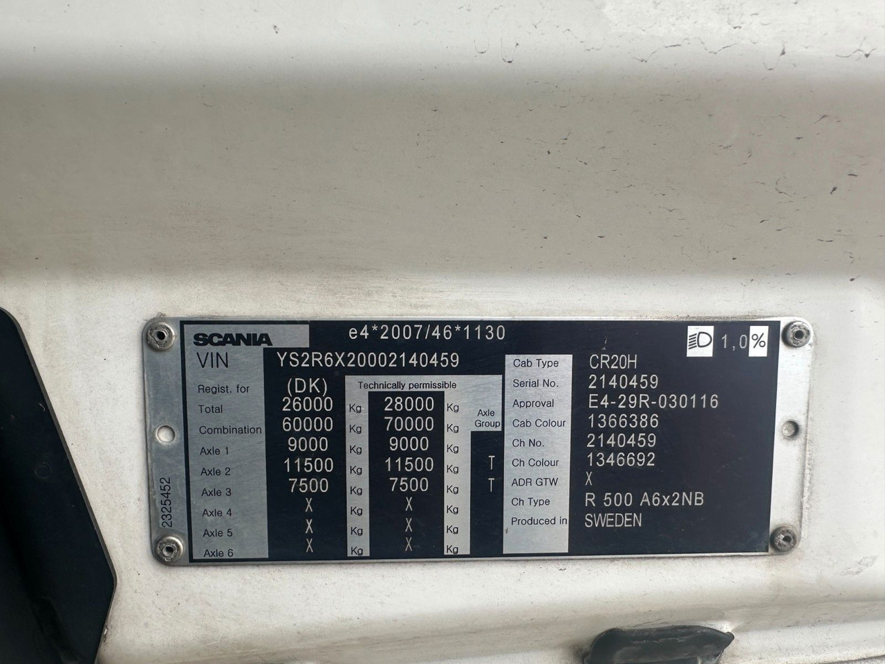 Tegljač Scania R 500 6x2: slika Tegljač Scania R 500 6x2