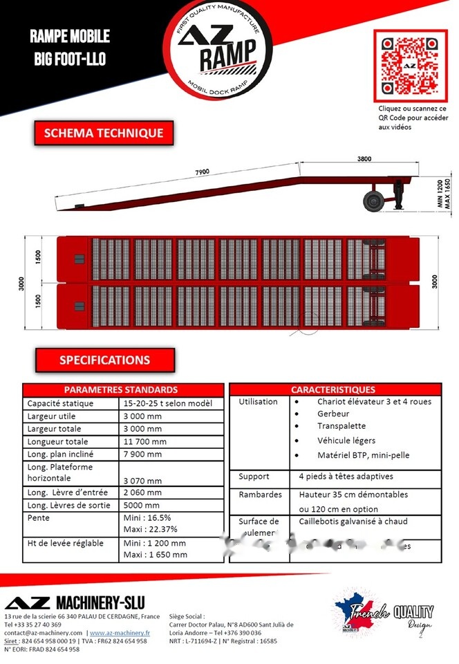 AZ RAMP KING VERSION, BIG FOOT LLO 25T mobile loading ramp - Utovarna rampa: slika AZ RAMP KING VERSION, BIG FOOT LLO 25T mobile loading ramp - Utovarna rampa AZ RAMP KING VERSION, BIG FOOT LLO 25T mobile loading ramp - Utovarna rampa: slika AZ RAMP KING VERSION, BIG FOOT LLO 25T mobile loading ramp - Utovarna rampa