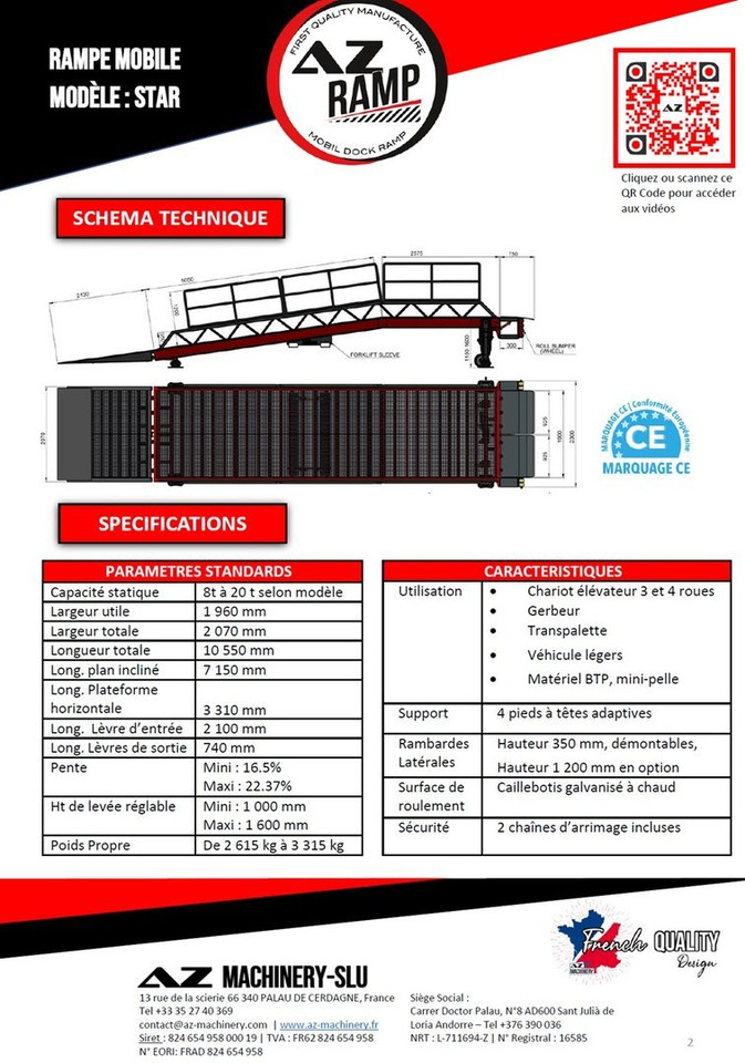 Loading Ramp with with hydraulic tilting bridge - AZ RAMP - STAR- 8T. 8 ton capacity - Utovarna rampa: slika Loading Ramp with with hydraulic tilting bridge - AZ RAMP - STAR- 8T. 8 ton capacity - Utovarna rampa Loading Ramp with with hydraulic tilting bridge - AZ RAMP - STAR- 8T. 8 ton capacity - Utovarna rampa: slika Loading Ramp with with hydraulic tilting bridge - AZ RAMP - STAR- 8T. 8 ton capacity - Utovarna rampa