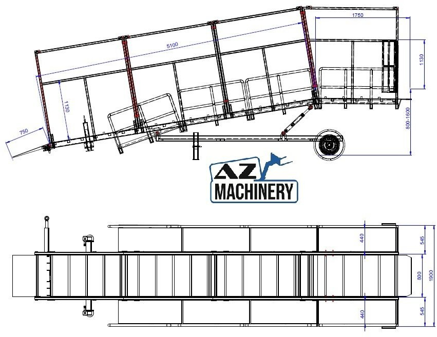 Utovarna rampa Mobile ramp on trailer for cattle loading.  Brand: AZ RAMP - Type: TOP AGRI: slika Utovarna rampa Mobile ramp on trailer for cattle loading.  Brand: AZ RAMP - Type: TOP AGRI