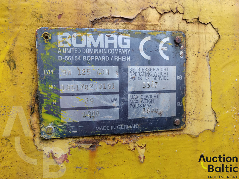 Zakup Bomag BW 125 A D H Bomag BW 125 A D H: slika Zakup Bomag BW 125 A D H Bomag BW 125 A D H