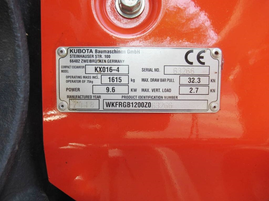 Kubota KX016-4 hydr. Schwenklöffel - Mini bager: slika Kubota KX016-4 hydr. Schwenklöffel - Mini bager Kubota KX016-4 hydr. Schwenklöffel - Mini bager: slika Kubota KX016-4 hydr. Schwenklöffel - Mini bager